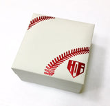 Tungsten 4mm Black Ring With Baseball Stitching