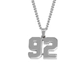 Stainless Jersey Number Pendant with Chain Necklace (FREE SHIPPING)
