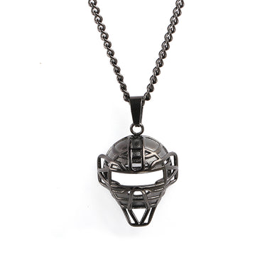 Black O.G. Catcher Mask and Necklace (Free Shipping)