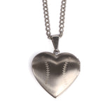 Stainless Baseball Heart Locket and Chain (FREE SHIPPING)