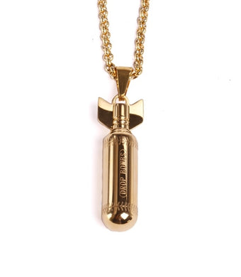 Golden Drop Bombs Baseball Pendant and Chain (FREE SHIPPING)