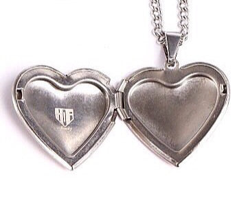 Stainless Baseball Heart Locket and Chain (FREE SHIPPING)