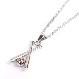 Stainless X-Baseball Bat and Necklace (FREE SHIPPING)