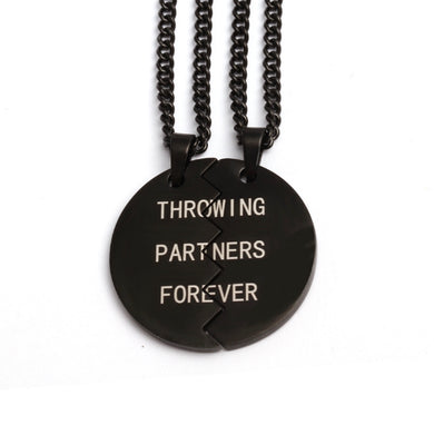 Black Throwing Partners Forever Baseball Pendants (FREE SHIPPING)