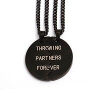 Black Throwing Partners Forever Baseball Pendants