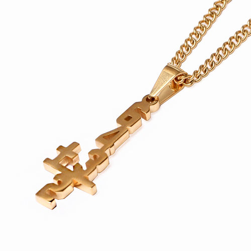 Golden Double Play Pendant and Chain (FREE SHIPPING)