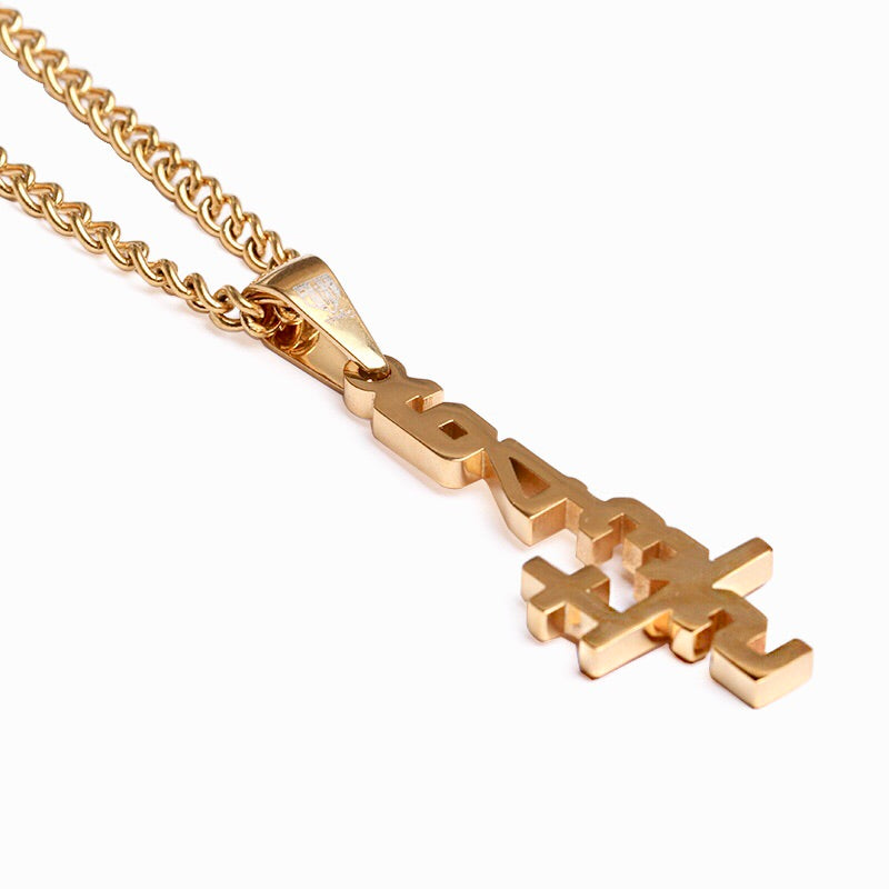Golden Double Play Pendant and Chain (FREE SHIPPING)