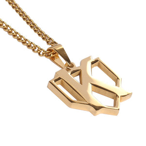 Golden Strikeout Pendant with Necklace (FREE SHIPPING)